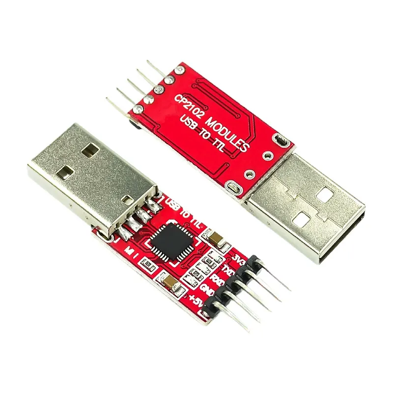 CP2102 USB-naar-TTL Adapter (Rood, zonder DTR-pin)